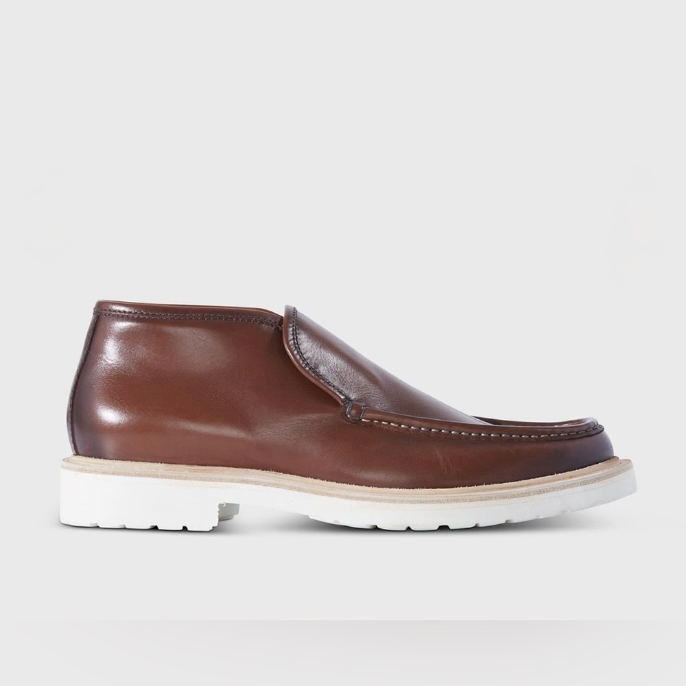 PAUL STUART Barcelona Boots Brown Demi Lug Sole Morflex Sz 8 US $625